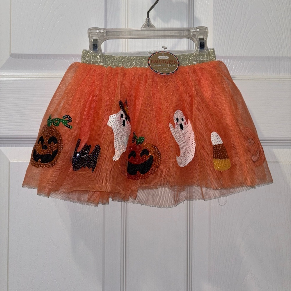 Mud Pie Orange Halloween Tutu skirt​​